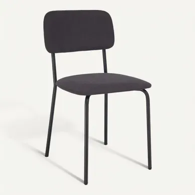 Chaise tissu ANNA Gris anthracite Chaise tissu ANNA Gris anthracite vue 3/4