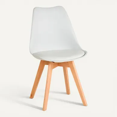 Chaise NORVEGE Blanc Chaise NORVEGE Blanc vue 3/4