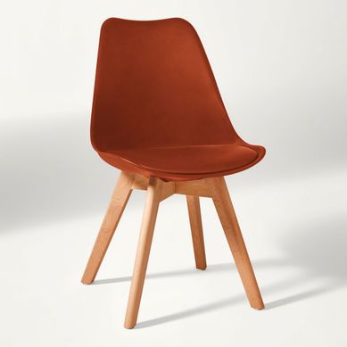Chaise NORVEGE terracotta Chaise NORVEGE terracotta vue 3/4