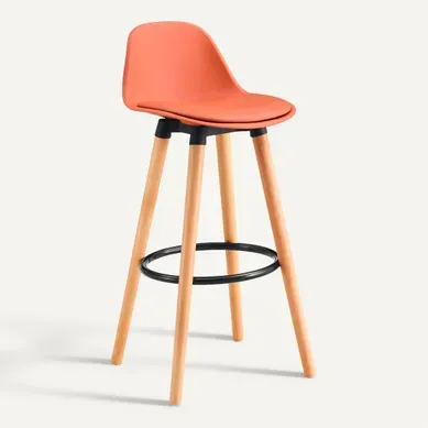 Tabouret bar H70 NORVEGE Terracotta vue 3/4