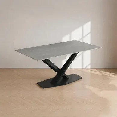 Table céramique L. 160 ELLA Gris clair Table céramique L. 160 ELLA Gris clair