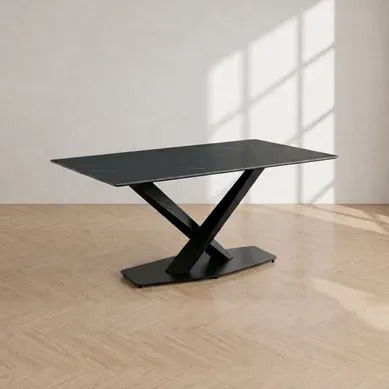 Table céramique L. 160 ELLA Gris anthracite Table céramique L. 160 ELLA Gris anthracite