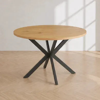 Table L. 120 cm BONNIE Imitation chêne / Noir