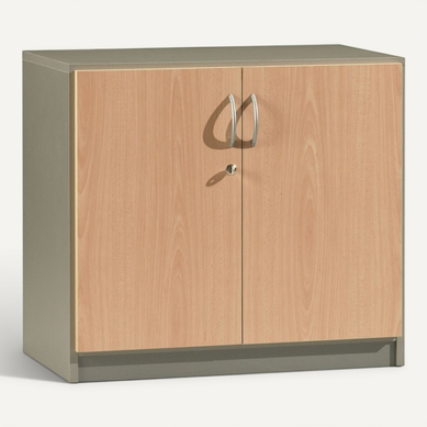 Armoire Basse De Bureau 2 Portes Hêtre Alu Armoire Basse De Bureau 2 Portes Hêtre Alu