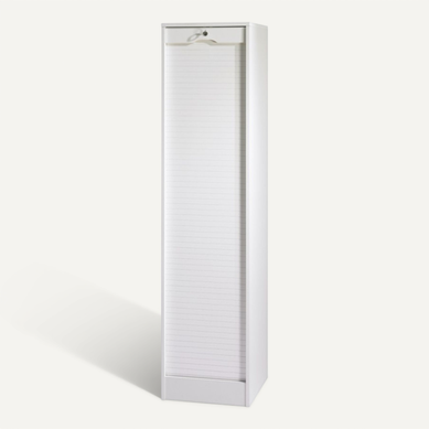 Classeur À Rideau Blanc Ou Hêtre 10 Etagères 2 Kits Ds L 41,4 H 172 P 44 Cm - Coloris: Blanc Classeur À Rideau Blanc Ou Hêtre 10 Etagères 2 Kits Ds L 41,4 H 172 P 44 Cm - Coloris: Blanc