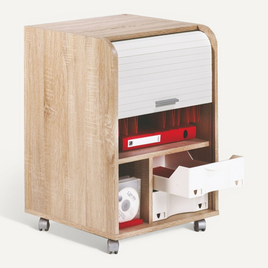 Caisson De Bureau Chêne Bicolore - Coloris: Blanc Caisson De Bureau Chêne Bicolore - Coloris: Blanc