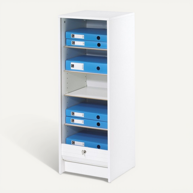 Classeur à Rideau Blanc 5 Niches Serrure 37,8 X 103,8 X 38,4 Cm - Coloris: Blanc Classeur à Rideau Blanc 5 Niches Serrure 37,8 X 103,8 X 38,4 Cm - Coloris: Blanc