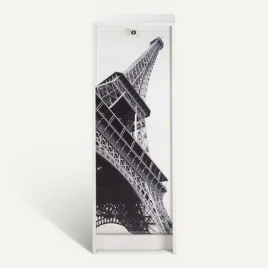 Classeur À Rideau Blanc 5 Niches Serrure 37,8 X 103,8 X 38,4 Cm - Coloris: Tour Eiffel 750 751 Classeur À Rideau Blanc 5 Niches Serrure 37,8 X 103,8 X 38,4 Cm - Coloris: Tour Eiffel 750 751