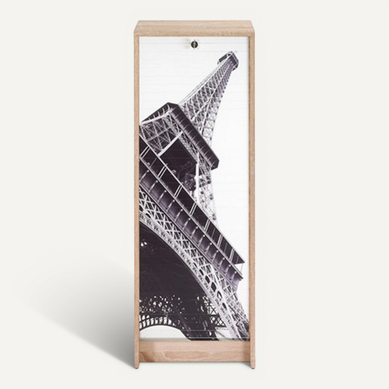 Classeur à Rideau Chêne 6 Niches L 37.8 H 103.8 P 38.4 Cm - Coloris: Tour Eiffel 750 751 Classeur à Rideau Chêne 6 Niches L 37.8 H 103.8 P 38.4 Cm - Coloris: Tour Eiffel 750 751