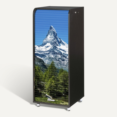 Caisson De Bureau Mobile Noir 108 Cm - Coloris: Mont Cervin 653 Caisson De Bureau Mobile Noir 108 Cm - Coloris: Mont Cervin 653