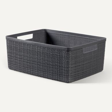 Panière 12L JUTE Gris Panière 12L JUTE Gris vue 3/4