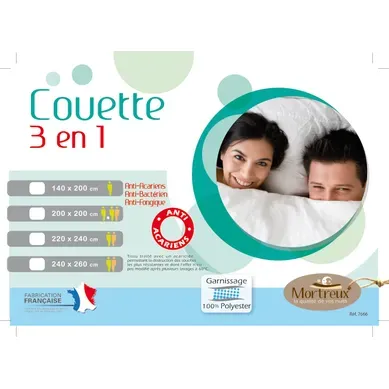 Couette Légère 3 En 1 - 1 Personne 140 X 200 - Legere