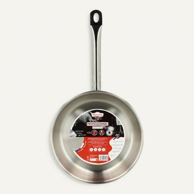 Poêle professionnel 24 cm  Gris vue de face