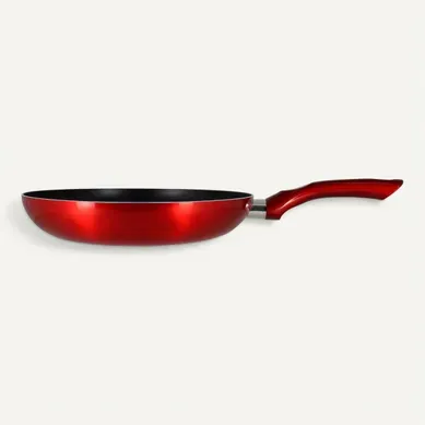 Poêle D.28 cm MENASTYL Rouge cerise vue 3/4