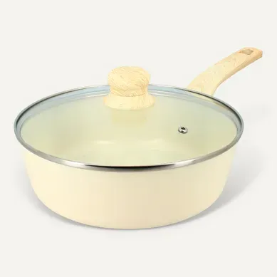 Sauteuse Ø. 24 cm  Crème vue 3/4