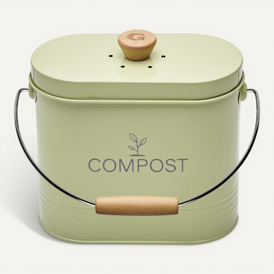 Seau À Compost Ovale 3l Vert 040621 Seau À Compost Ovale 3l Vert 040621