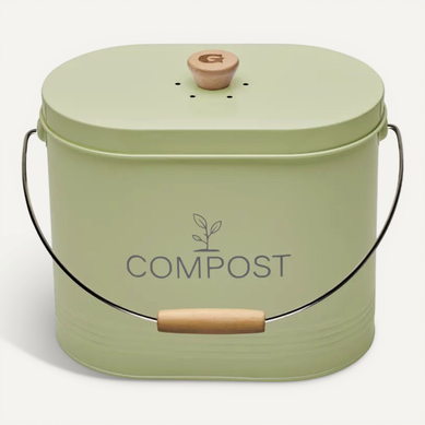 Seau À Compost Ovale 7l Vert Sauge 040631 Seau À Compost Ovale 7l Vert Sauge 040631