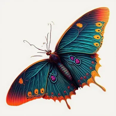 Tableau Sur Toile Papillon Néon 30x45 Cm