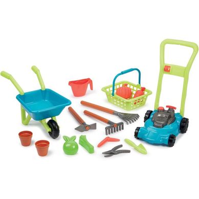 Super Pack Jardin 3-en-1 Avec Brouette, Tondeuse Et 16 Accessoires Super Pack Jardin 3-en-1 Avec Brouette, Tondeuse Et 16 Accessoires