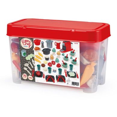 Coffret Dinette 70 Pièces En Baril Transparent - Multicolore, Dès 18 Mois Coffret Dinette 70 Pièces En Baril Transparent - Multicolore, Dès 18 Mois