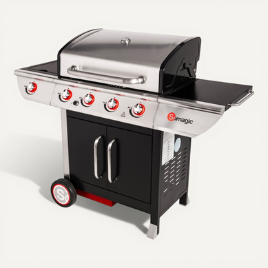 Barbecue Au Gaz Manhattan 450gpi - 4 Brûleurs + Réchaud 14kw Barbecue Au Gaz Manhattan 450gpi - 4 Brûleurs + Réchaud 14kw
