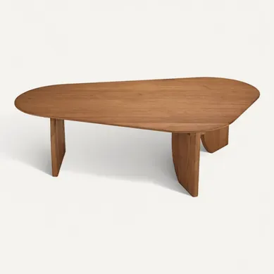 Sixtine - Table Basse Forme Organique 120x80cm En Bois De Teck Recyclé Sixtine - Table Basse Forme Organique 120x80cm En Bois De Teck Recyclé