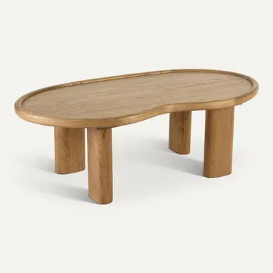 Amy - Table Basse 120cm Forme Organique En Bois De Mindi Amy Amy - Table Basse 120cm Forme Organique En Bois De Mindi Amy