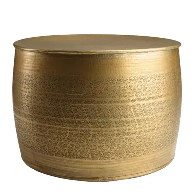 Honore - Table Basse Alu. 60x60cm Motifs Arabesques Couleur Laiton Honore - Table Basse Alu. 60x60cm Motifs Arabesques Couleur Laiton
