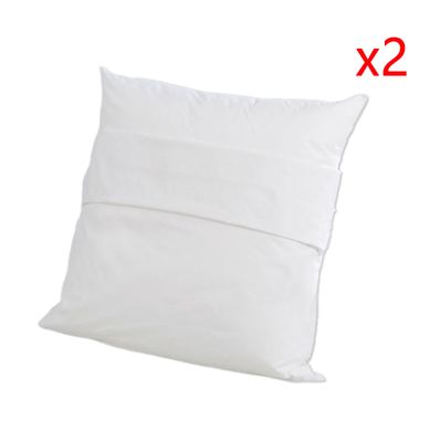 Lot De 2 Protège Oreillers 60 X 60 Cm Blanc Lot De 2 Protège Oreillers 60 X 60 Cm Blanc