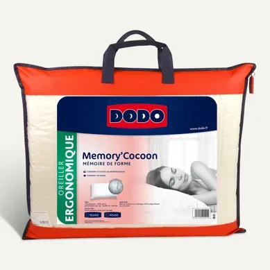 Oreiller ergonomique 40x60 cm DODO MEMORY COCOON vue 3/4