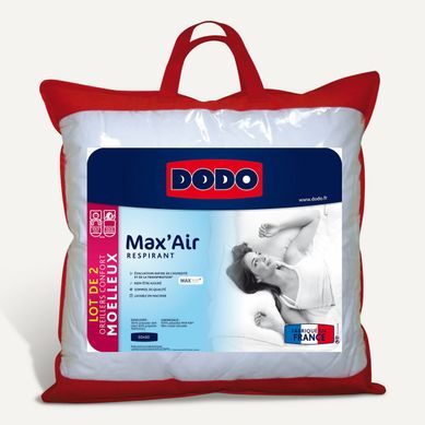 Lot de 2 oreillers 60x60 cm DODO MAX'AIR vue 3/4