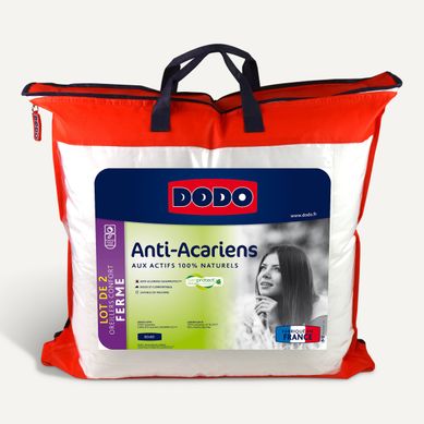 Lot de 2 oreillers 60x60 cm DODO SANIPROTECT ANTI-ACARIENS vue 3/4