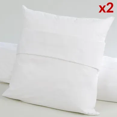 Lot De 2 Protège Oreillers Absorbants - Molleton De Coton Bio 60 X 60 Cm Blanc Lot De 2 Protège Oreillers Absorbants - Molleton De Coton Bio 60 X 60 Cm Blanc