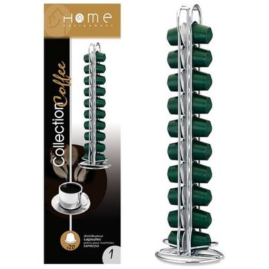 Porte-Capsules Nespresso HOME EQUIPEMENT x20 50928 Porte-Capsules Nespresso HOME EQUIPEMENT x20 50928 vue de face