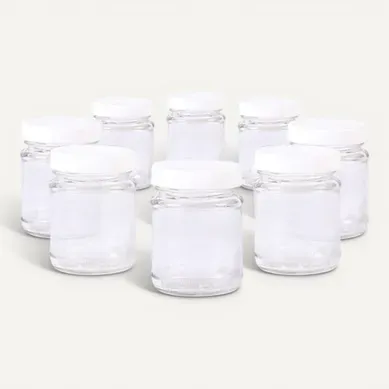 Pot De Yaourt En Verre Avec Couvercle À Visser, X8 80155 Pour Yaourtière Pot De Yaourt En Verre Avec Couvercle À Visser, X8 80155 Pour Yaourtière