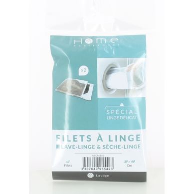 Filet à linge HOME EQUIPEMENT C95542 ( x2) Filet à linge HOME EQUIPEMENT C95542 ( x2) vue de face