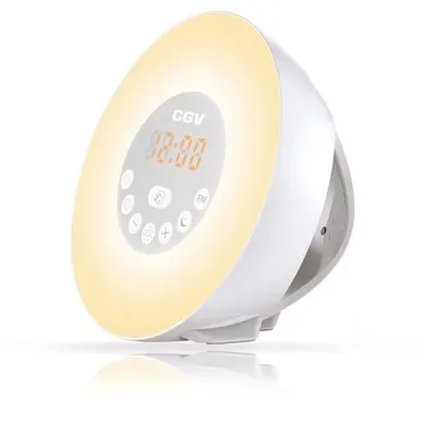 Radio-réveil Cr Aruna - Simulateur D'aube, 6 Couleurs, Radio Fm, Port USB