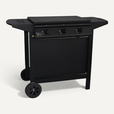 Barbecue à Gaz Noir 4 Brûleurs Avec Capot Et Plancha - 14 Kw Barbecue à Gaz Noir 4 Brûleurs Avec Capot Et Plancha - 14 Kw