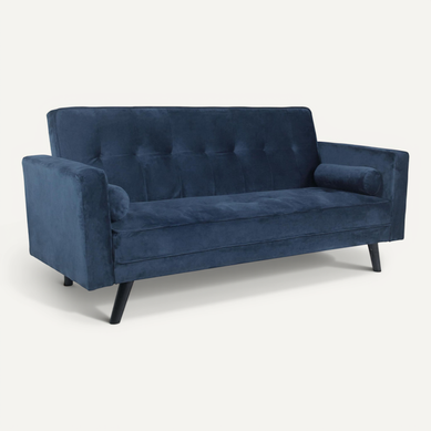 Canapé Convertible Clic-clac Scandinave Slow Velours Bleu