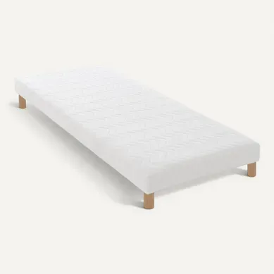 Sommier Tapissier A Lattes Blanc 90x200 Sommier Tapissier A Lattes Blanc 90x200