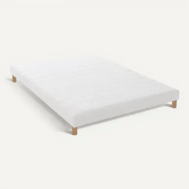 Sommier tapissier à Lattes en Bois Massif avec Pieds - 140x190 cm Sommier tapissier à Lattes en Bois Massif avec Pieds - 140x190 cm