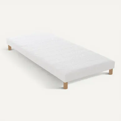 Sommier tapissier à Lattes en Bois Massif avec Pieds - 90x190 cm Sommier tapissier à Lattes en Bois Massif avec Pieds - 90x190 cm
