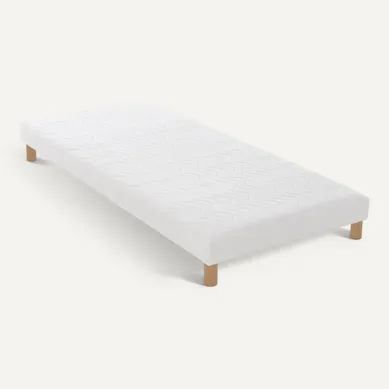 Sommier tapissier à Lattes en Bois Massif avec Pieds - 90x200 cm Sommier tapissier à Lattes en Bois Massif avec Pieds - 90x200 cm