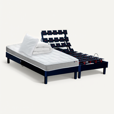 Lit Electrique Memoire De Forme + Couette + Oreillers + Sommier 2x80x200cm Lit Electrique Memoire De Forme + Couette + Oreillers + Sommier 2x80x200cm