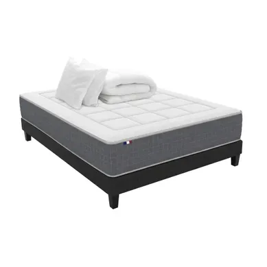 Ensemble Matelas Ressort 7 Zones + Sommier + Couette + Oreillers Max 140 X 190 Ensemble Matelas Ressort 7 Zones + Sommier + Couette + Oreillers Max 140 X 190