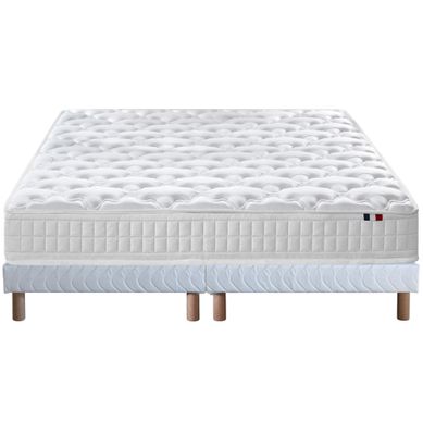 Pack Astre Matelas Ressorts + Sommier + Couette + Oreillers 2x80x200 Blanc Pack Astre Matelas Ressorts + Sommier + Couette + Oreillers 2x80x200 Blanc