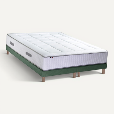 Ensemble Matelas Ressort 7 Zones + Mémoire De Forme + Sommier Bellagio 160x200 Vert Ensemble Matelas Ressort 7 Zones + Mémoire De Forme + Sommier Bellagio 160x200 Vert