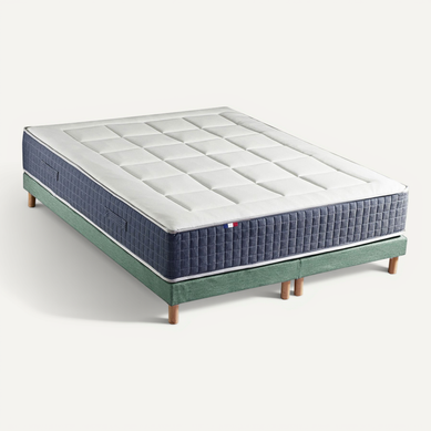 Ensemble Matelas Ressort 7 Zones + Mémoire De Forme + Sommier King Style 160x200 Vert Ensemble Matelas Ressort 7 Zones + Mémoire De Forme + Sommier King Style 160x200 Vert