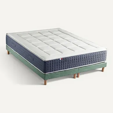 Ensemble Matelas Ressort 7 Zones + Mémoire De Forme + Sommier King Style 180x200 Vert Ensemble Matelas Ressort 7 Zones + Mémoire De Forme + Sommier King Style 180x200 Vert