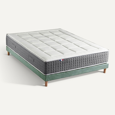 Ensemble Matelas Ressort 7 Zones + Sommier Max 140 X 190 Vert Celadon Ensemble Matelas Ressort 7 Zones + Sommier Max 140 X 190 Vert Celadon
